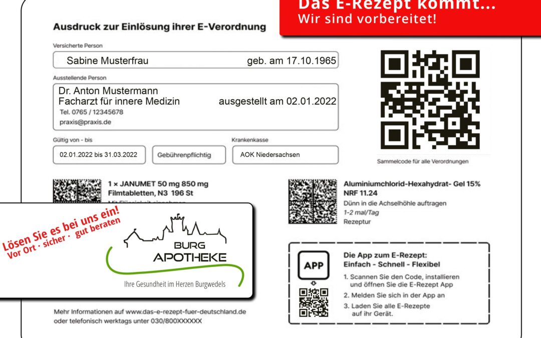 Burg Apotheke ist vorbereitet auf das E – Rezept